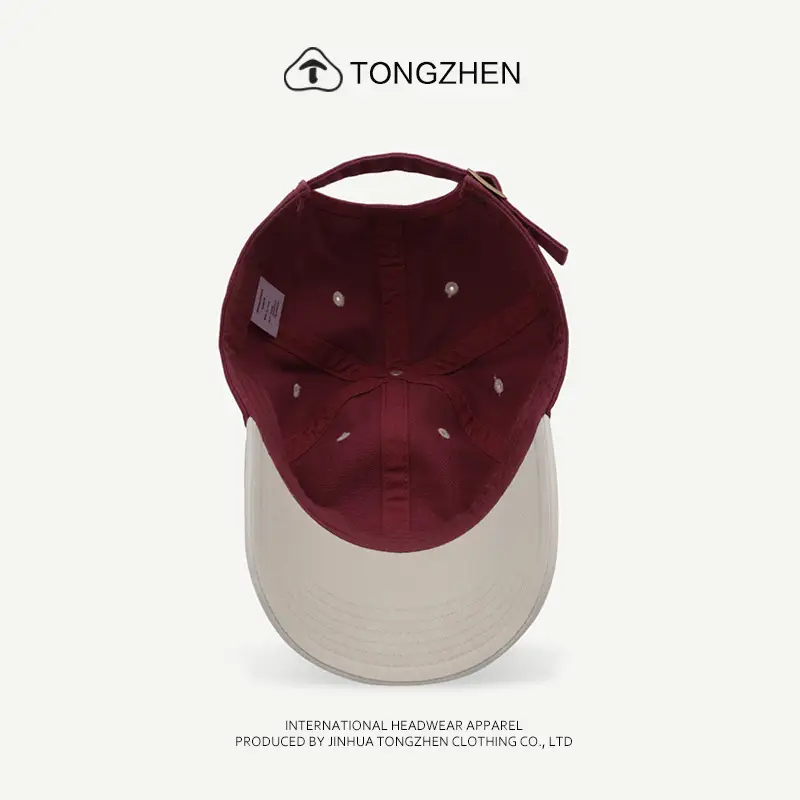 Men's Blue Maroon Peaked Baseball Cap - Image 14