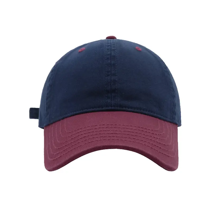 Men's Blue Maroon Peaked Baseball Cap - Image 15