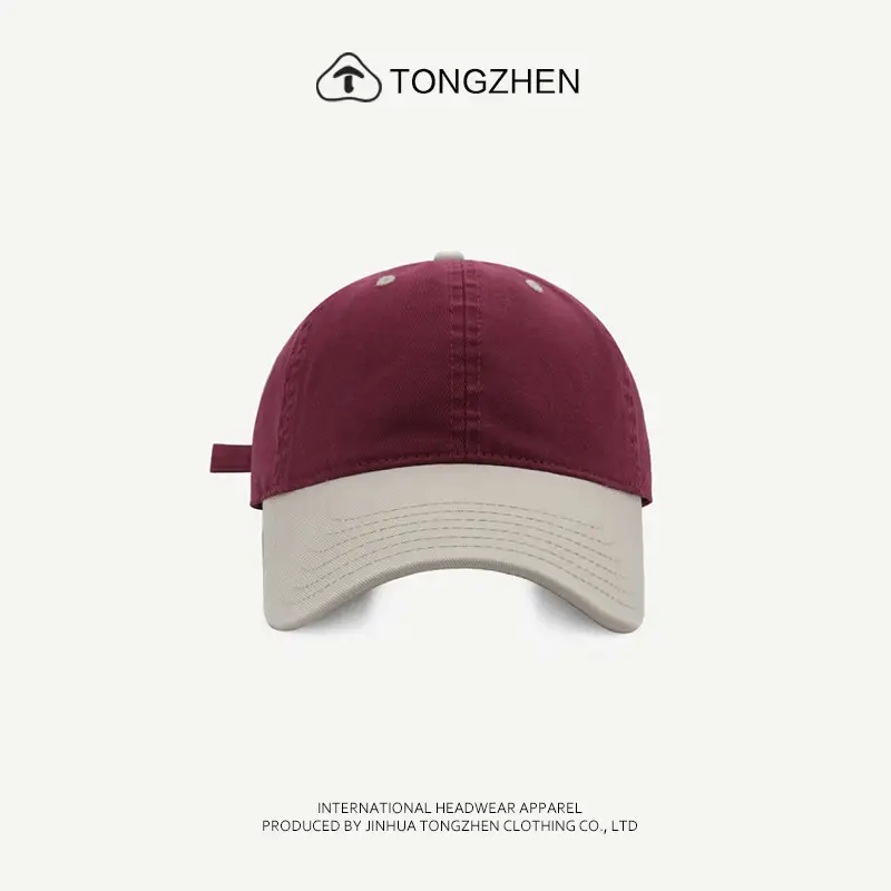 Men's Blue Maroon Peaked Baseball Cap - Image 4
