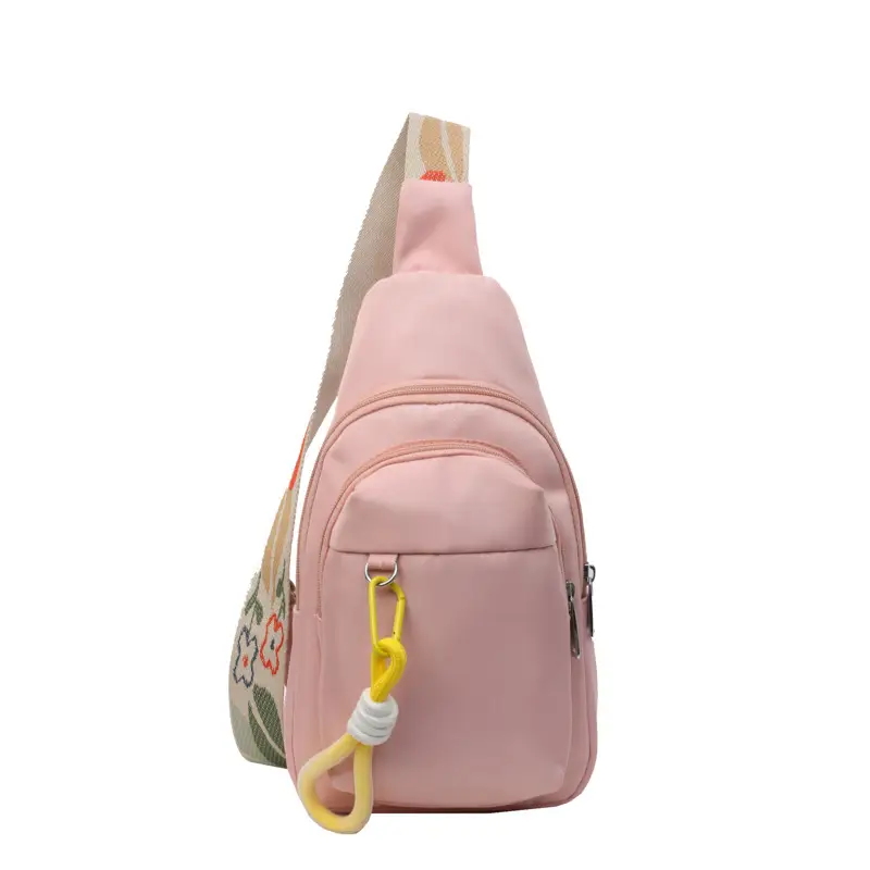 Pink Multi-Compartment Shoulder Bag for Women - Image 8