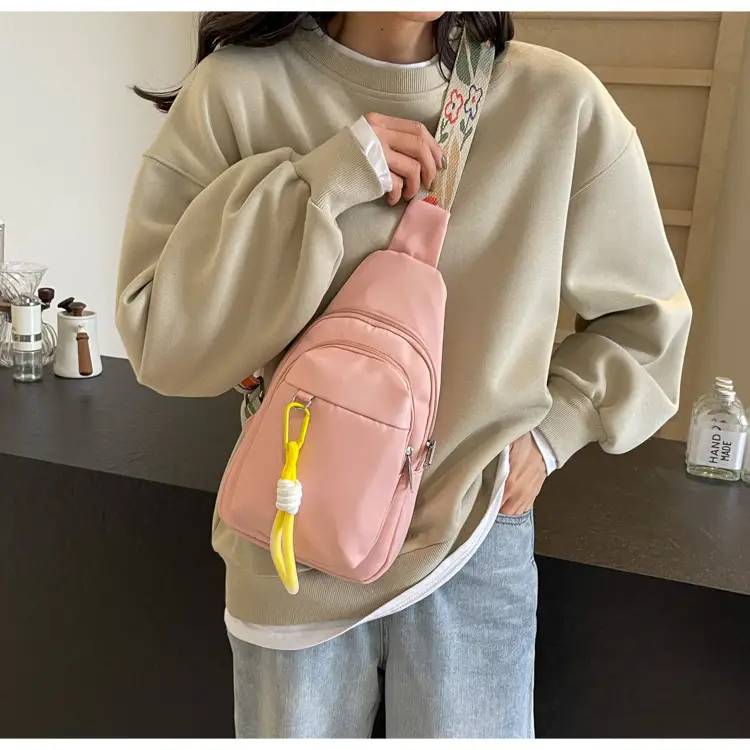 Pink Multi-Compartment Shoulder Bag for Women — feature 22