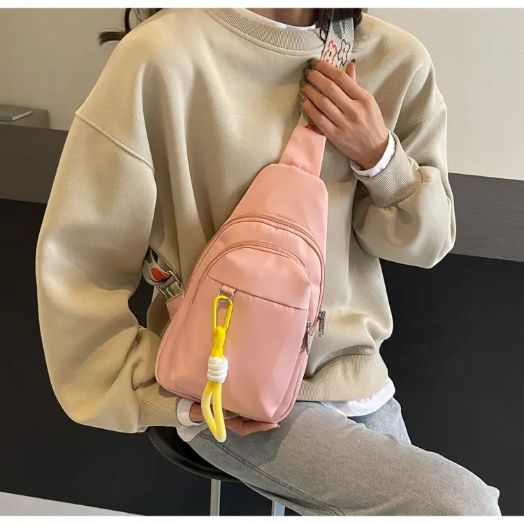 Pink Multi-Compartment Shoulder Bag for Women — feature 23