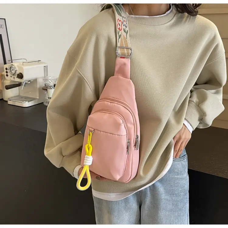 Pink Multi-Compartment Shoulder Bag for Women — feature 26