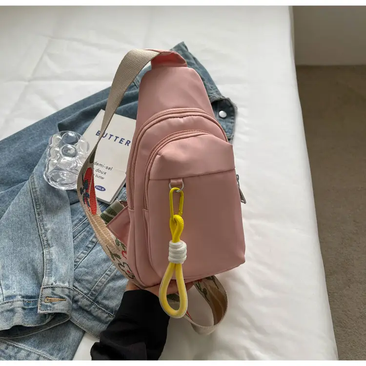 Pink Multi-Compartment Shoulder Bag for Women — feature 40