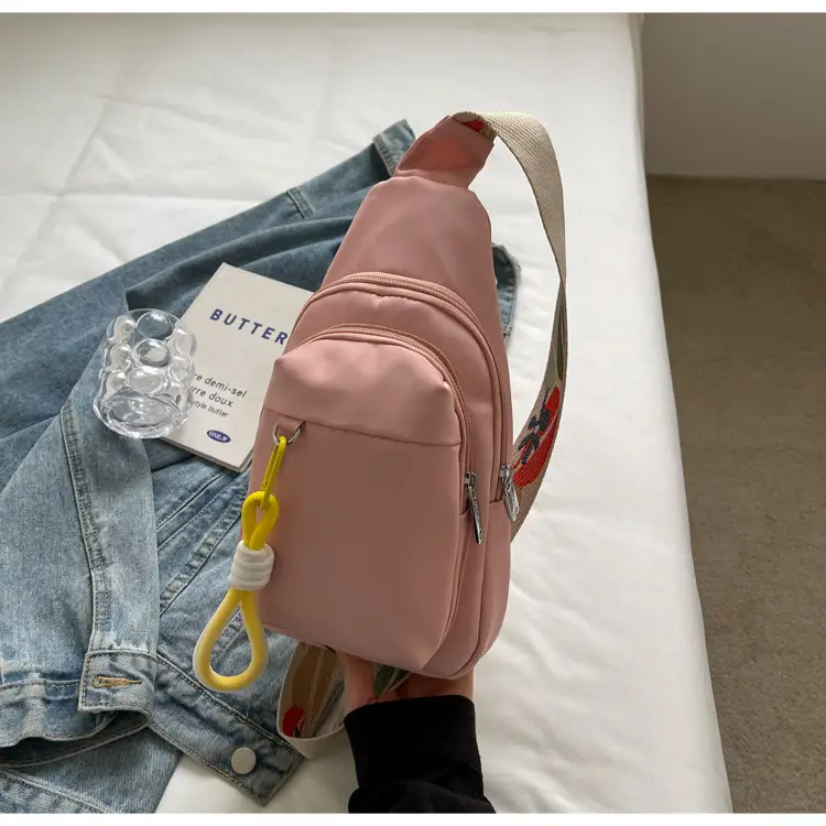 Pink Multi-Compartment Shoulder Bag for Women — feature 41