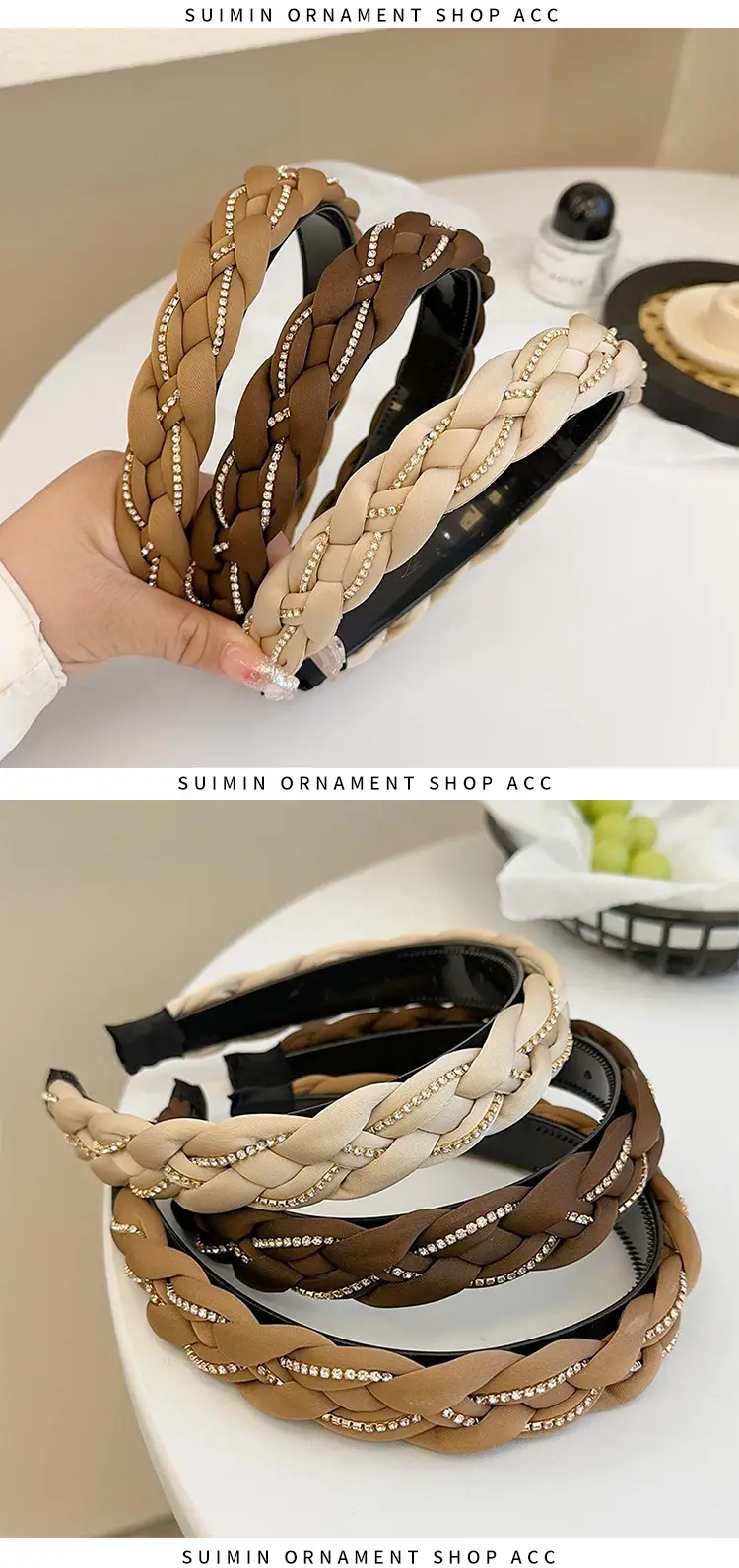 Vintage Twist Headband for Women Brown High-Grade Non-Slip — feature 3