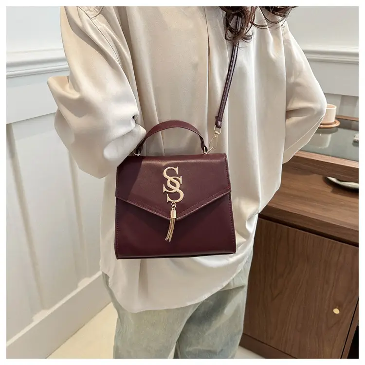 Black Shoulder Bag with Gold Logo for Women — feature 11
