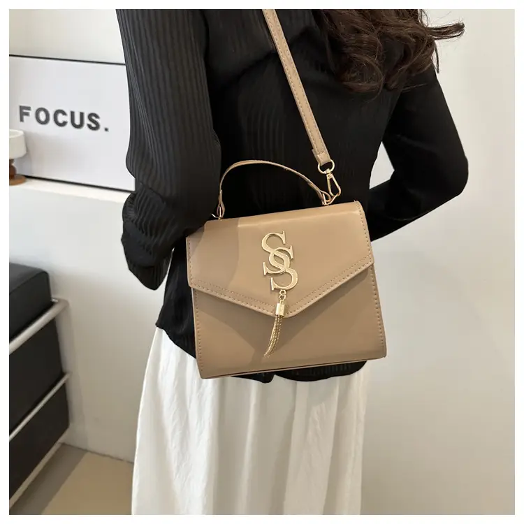 Black Shoulder Bag with Gold Logo for Women — feature 15