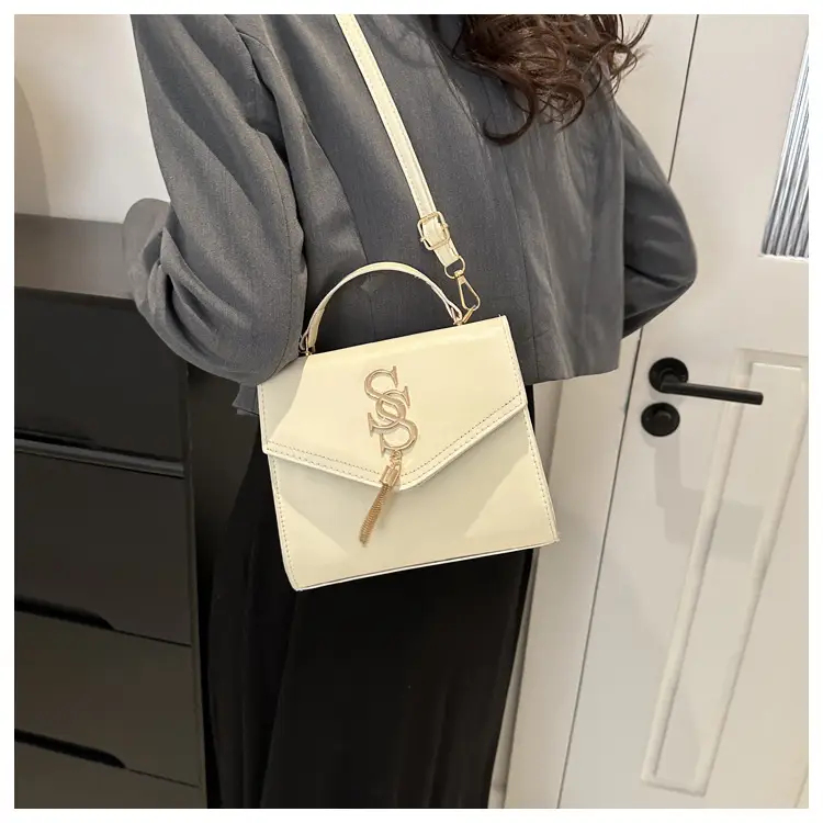 Black Shoulder Bag with Gold Logo for Women — feature 16