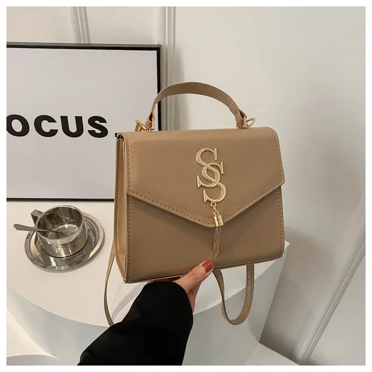Black Shoulder Bag with Gold Logo for Women — feature 21