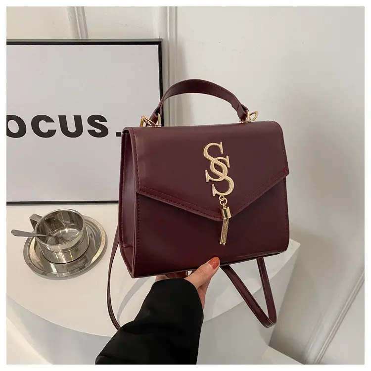 Black Shoulder Bag with Gold Logo for Women — feature 22