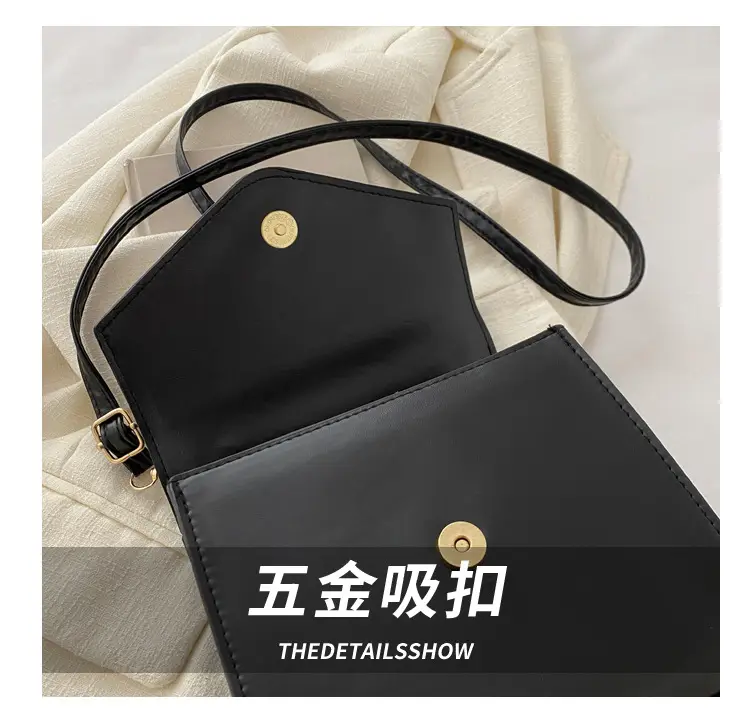 Black Shoulder Bag with Gold Logo for Women — feature 4