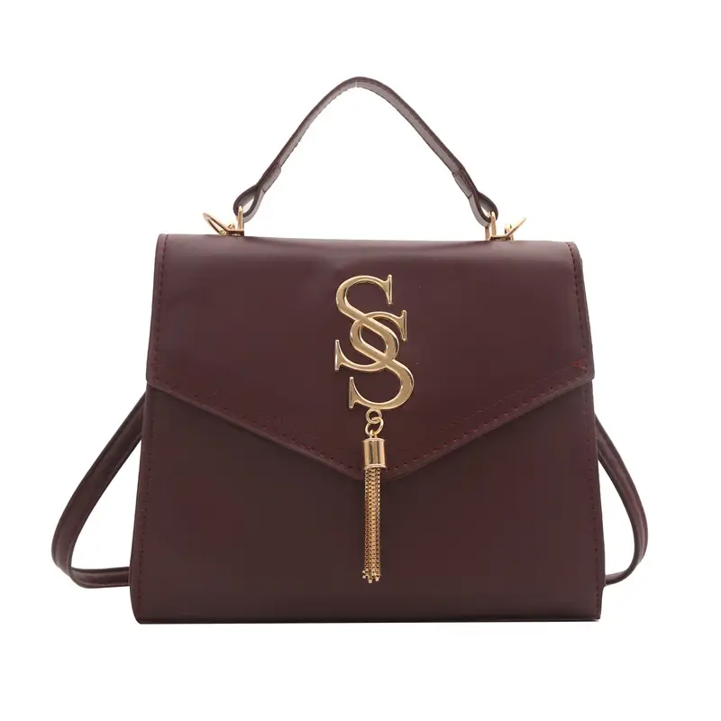 Black Shoulder Bag with Gold Logo for Women - Image 5