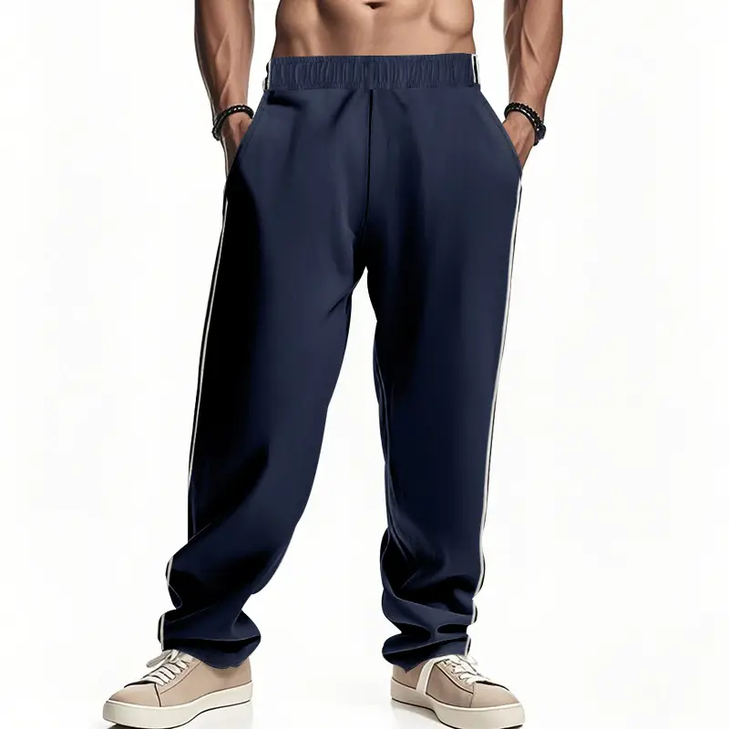 Men's 2025 Cross-Border Pants Loose Side Striped Wide Leg — feature 17