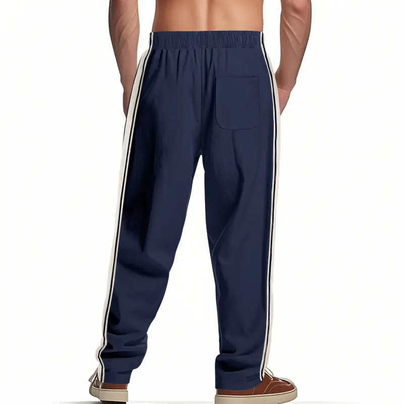 Men's 2025 Cross-Border Pants Loose Side Striped Wide Leg — feature 18