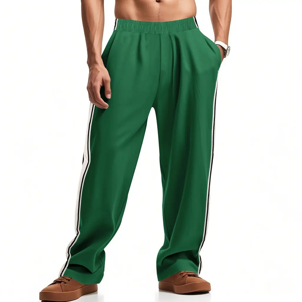 Men's 2025 Cross-Border Pants Loose Side Striped Wide Leg — feature 24