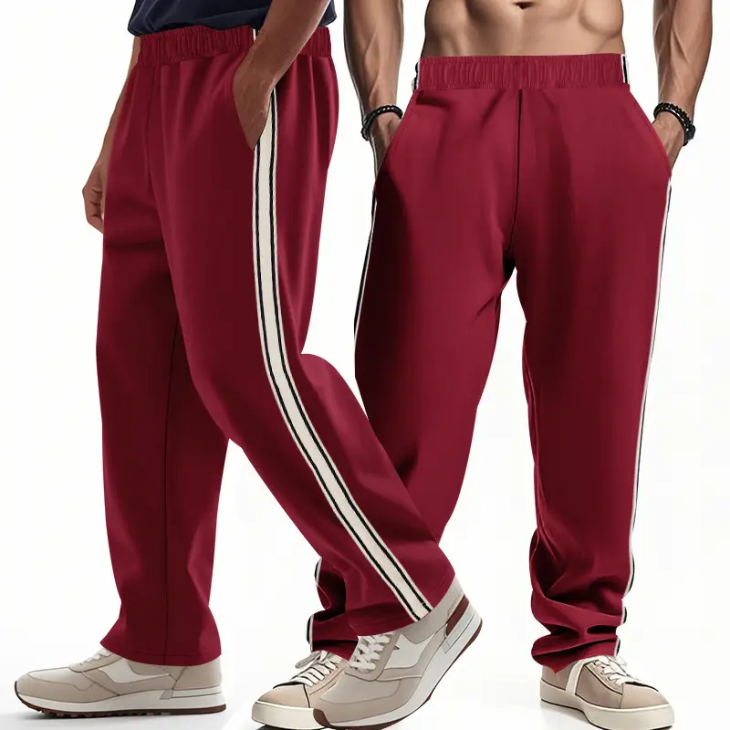Men's 2025 Cross-Border Pants Loose Side Striped Wide Leg — feature 5