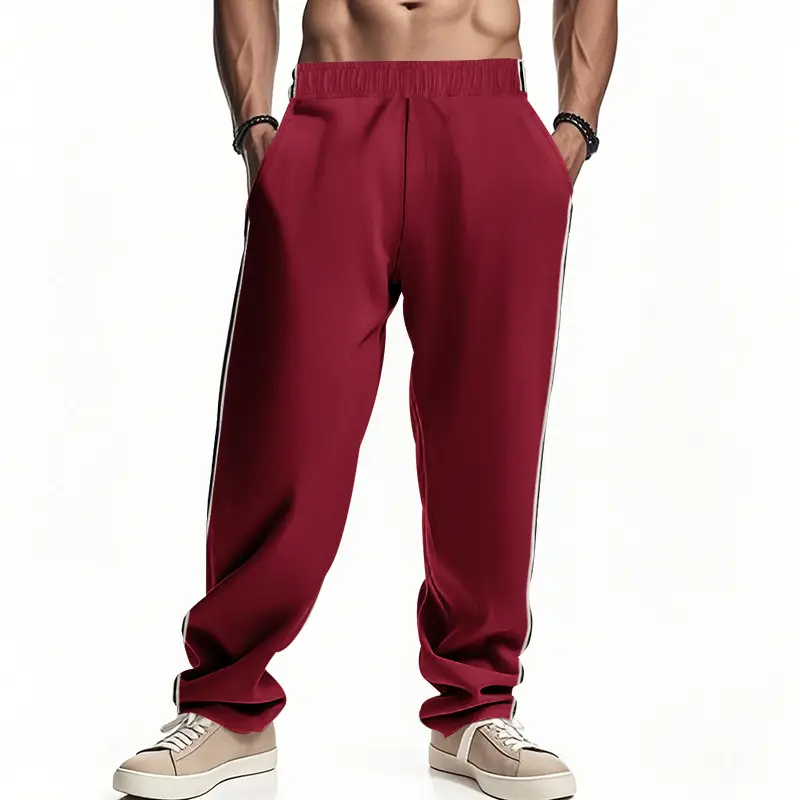 Men's 2025 Cross-Border Pants Loose Side Striped Wide Leg — feature 7