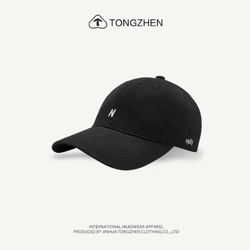 Women's 1987 Letter N Embroidered Beige Baseball Cap — feature 6