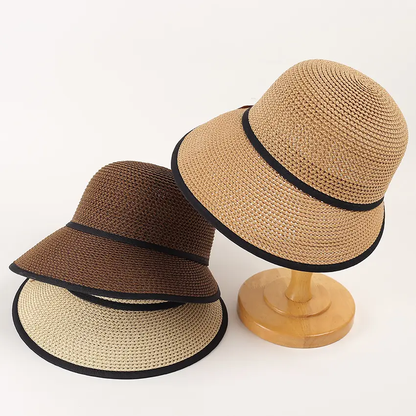 Women Straw Sun Hat with Large Bristle Summer Outdoor Wear
