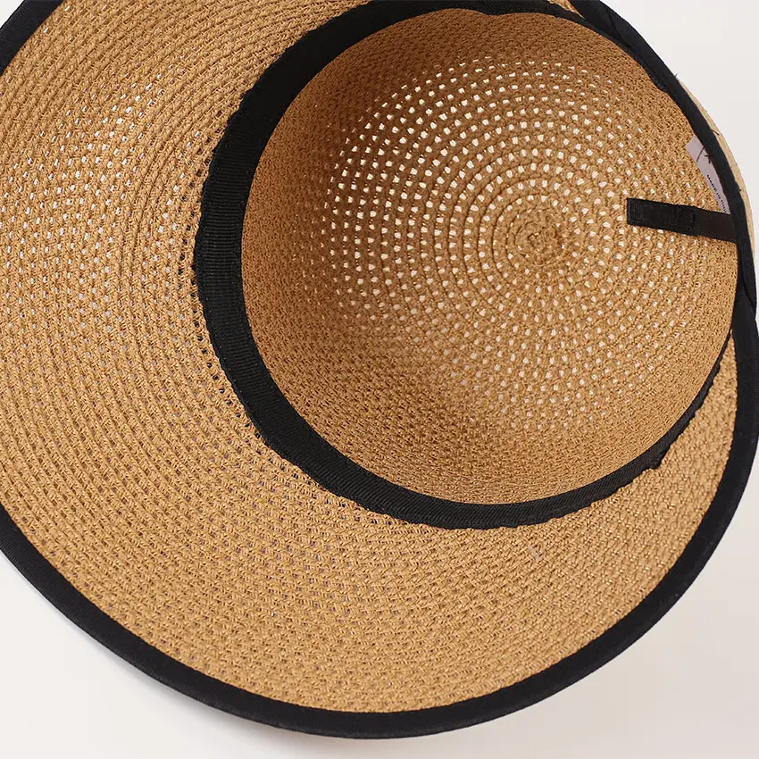Women Straw Sun Hat with Large Bristle Summer Outdoor Wear — feature 9