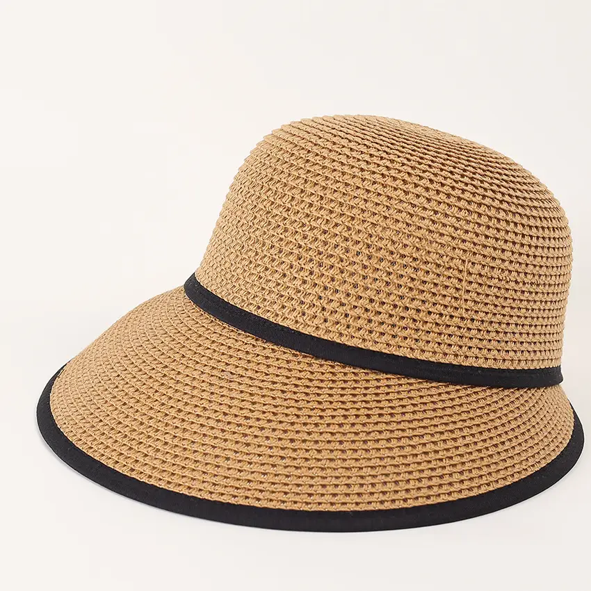 Women Straw Sun Hat with Large Bristle Summer Outdoor Wear