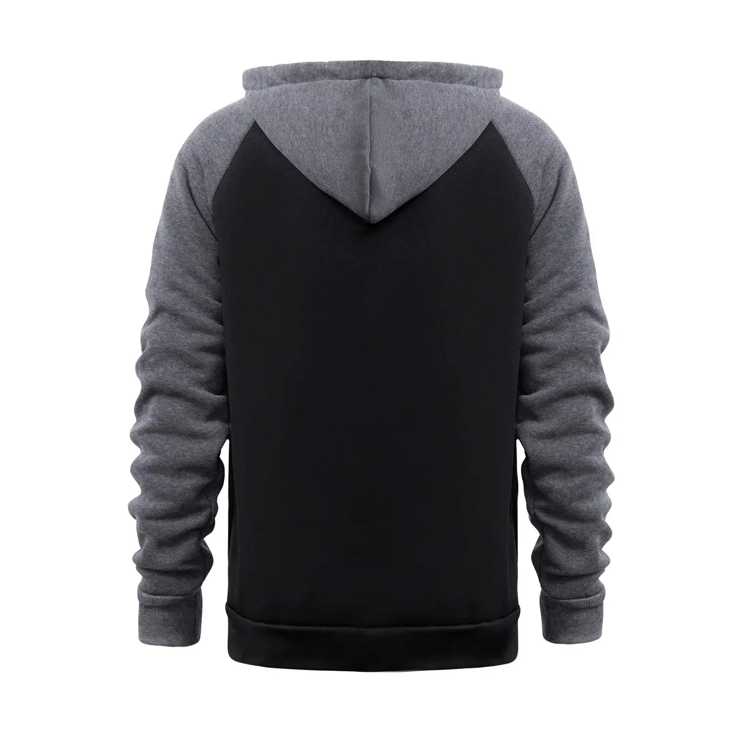 Men's Blue Black Hoodie Sweatshirt Set with Zip Front — feature 15
