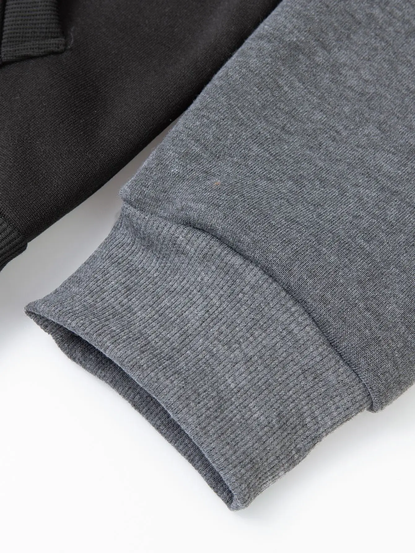 Men's Blue Black Hoodie Sweatshirt Set with Zip Front — feature 18