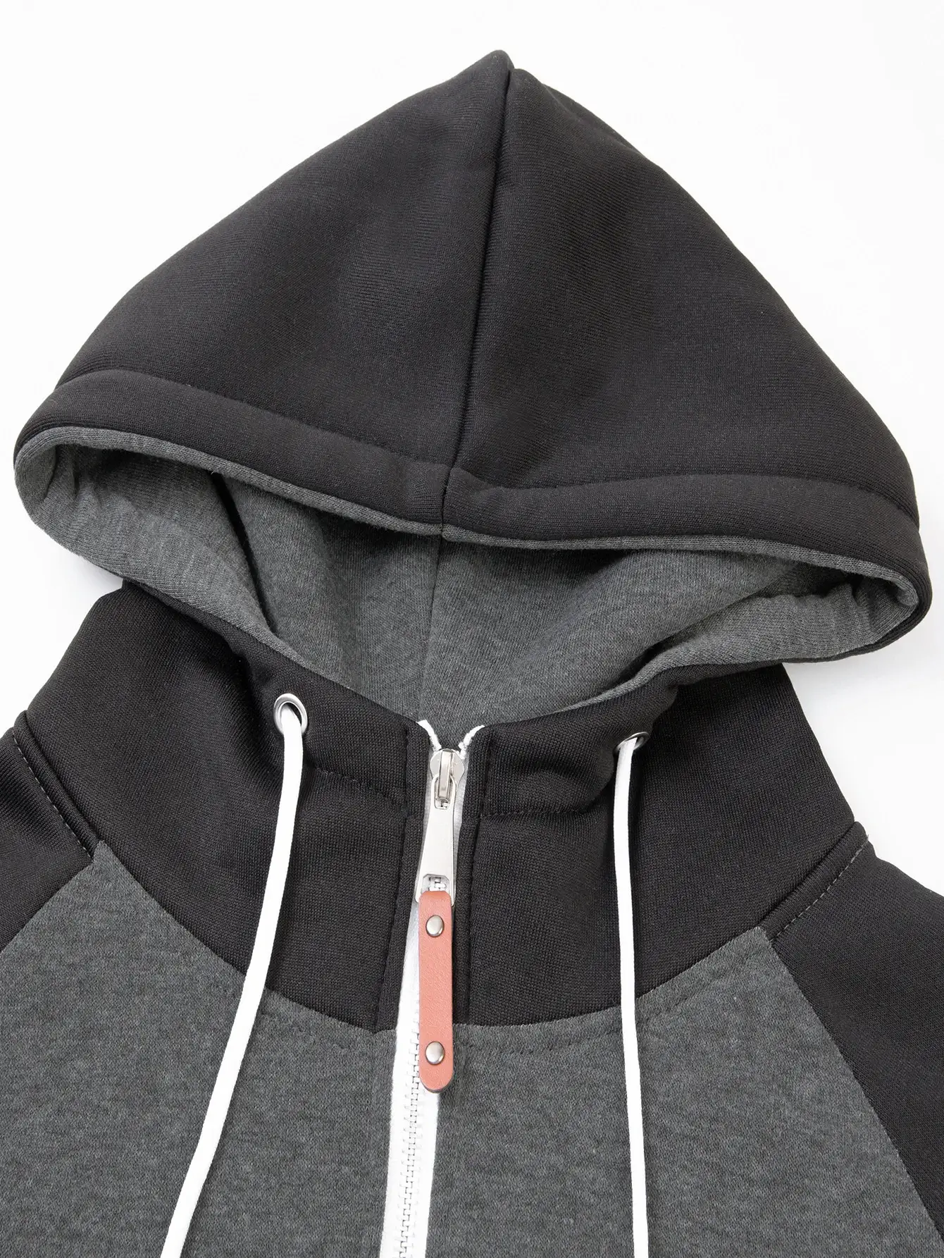 Men's Blue Black Hoodie Sweatshirt Set with Zip Front — feature 31