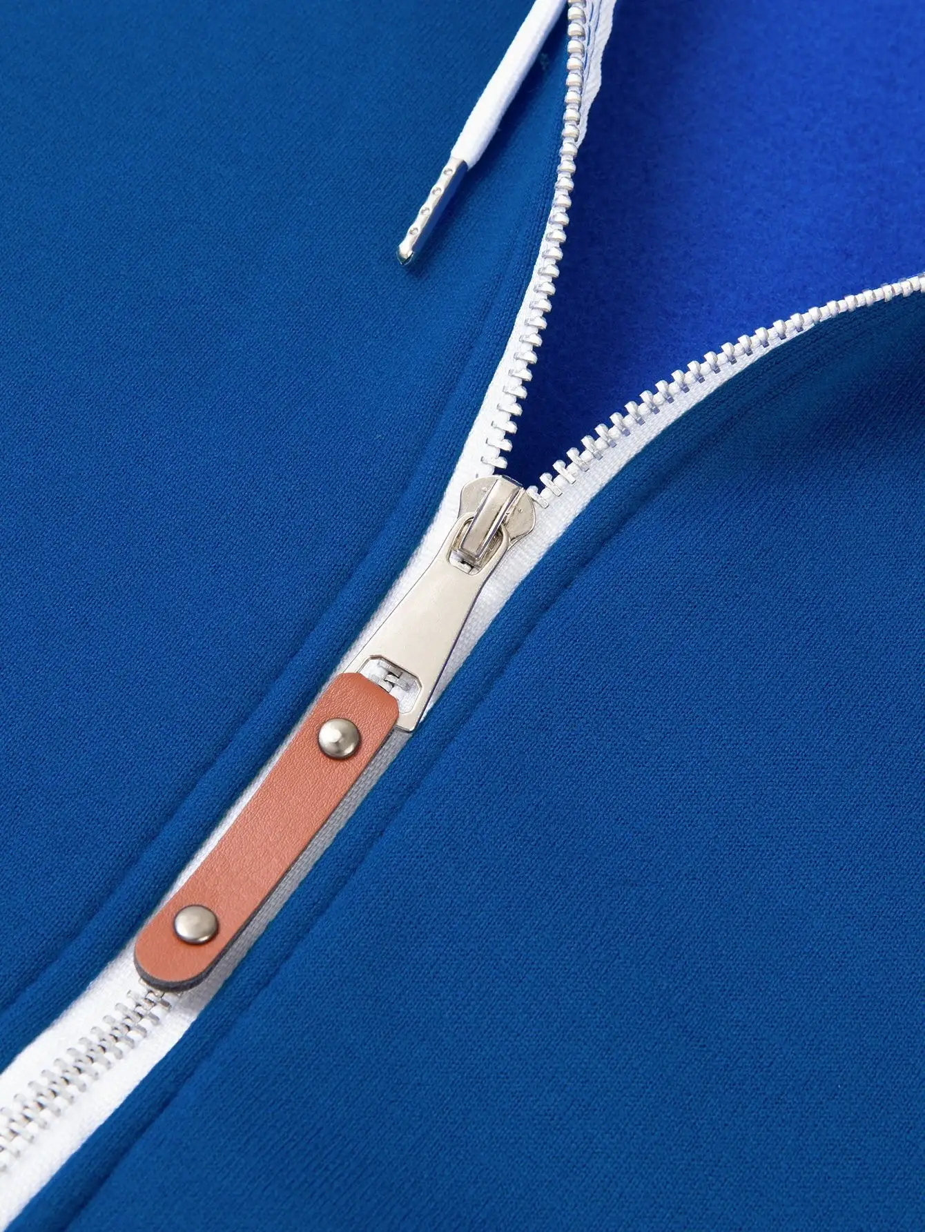 Men's Blue Black Hoodie Sweatshirt Set with Zip Front — feature 8