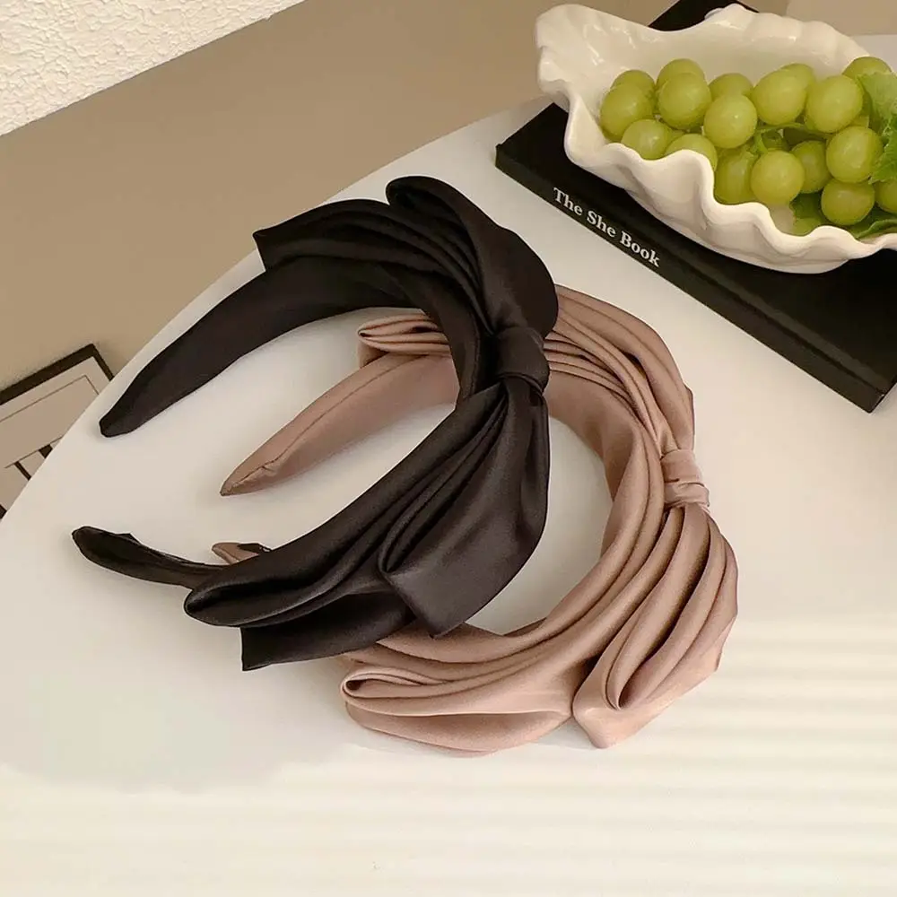 2025 Satin Bow Headband Large Elegant High-End - Image 4