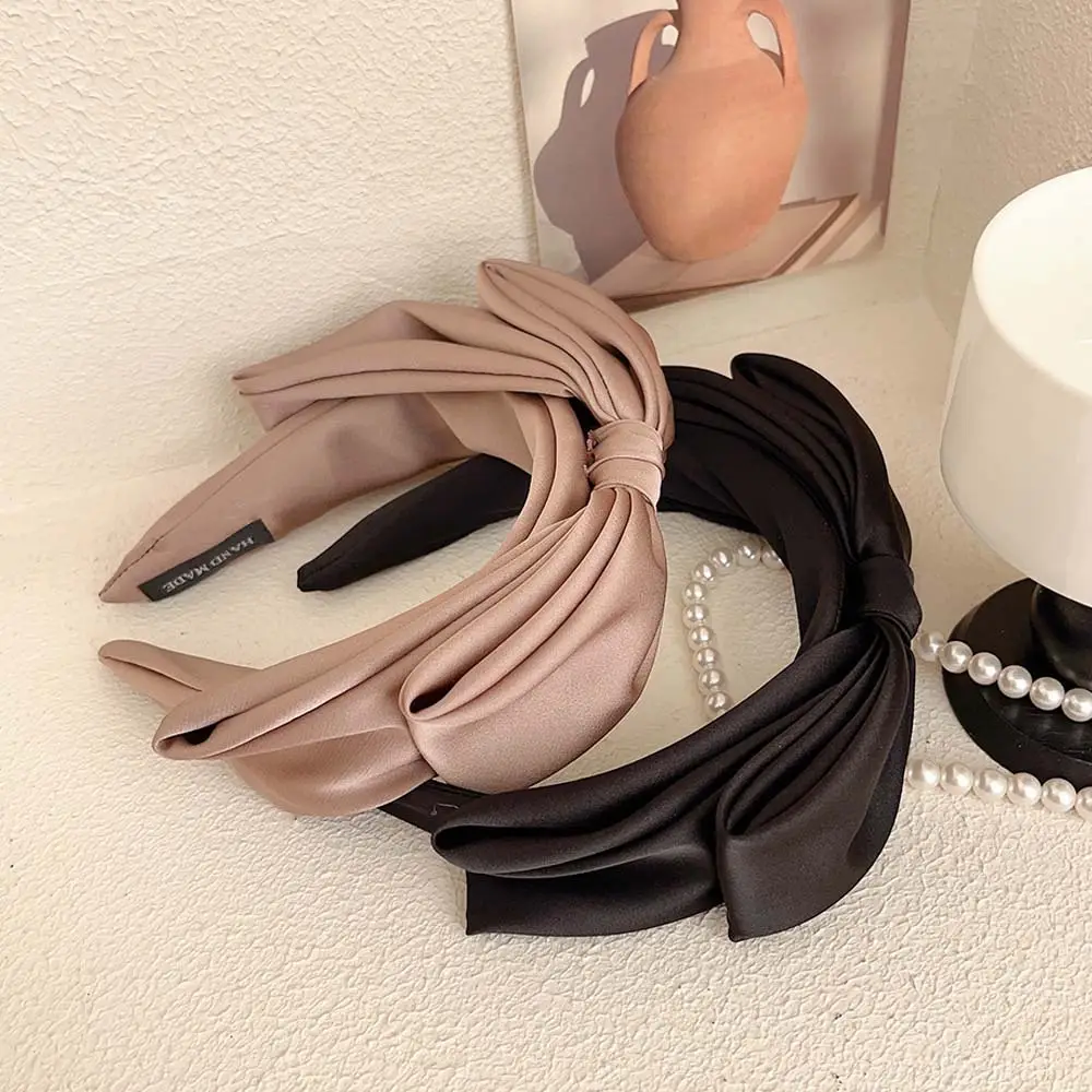 2025 Satin Bow Headband Large Elegant High-End - Image 5