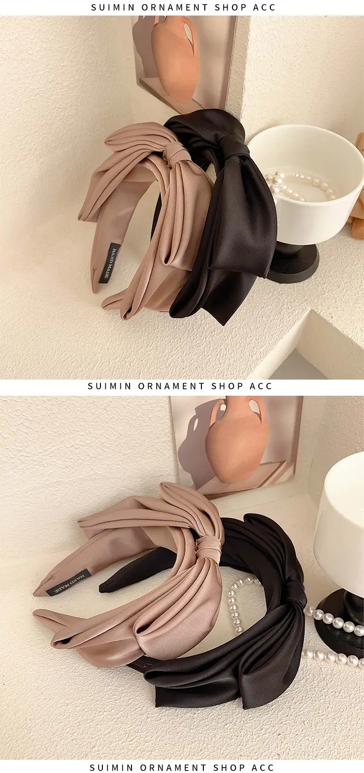 2025 Satin Bow Headband Large Elegant High-End — feature 3