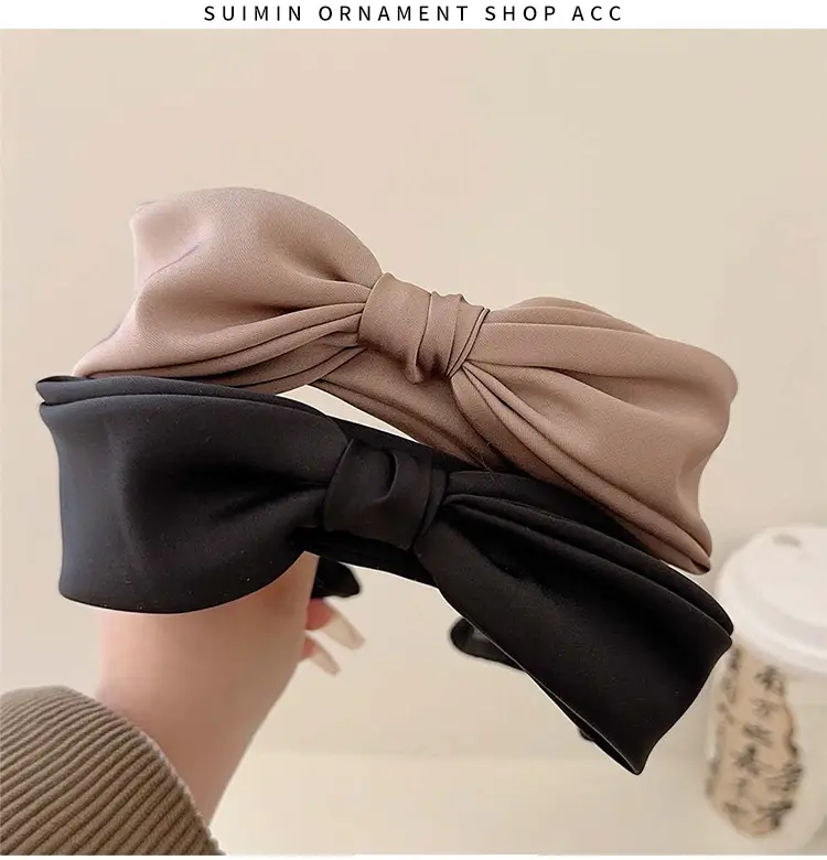 2025 Satin Bow Headband Large Elegant High-End — feature 5