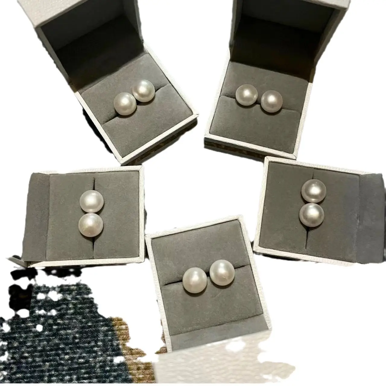 White Bright Glossy S925 Silver Pearl Earrings 10-11mm
