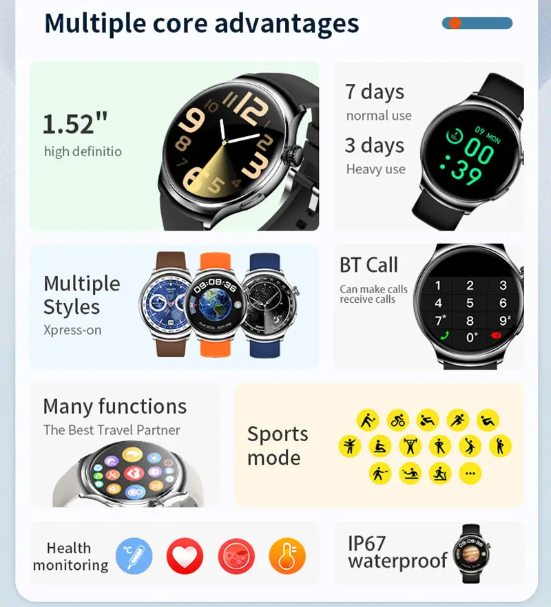 Z93 Pro Smart Watch Bluetooth Multi-Function Call Watch — feature 9