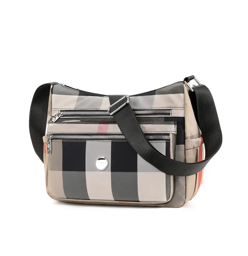 Women's Plaid Nylon Shoulder Bag 2024 New Spring — feature 19