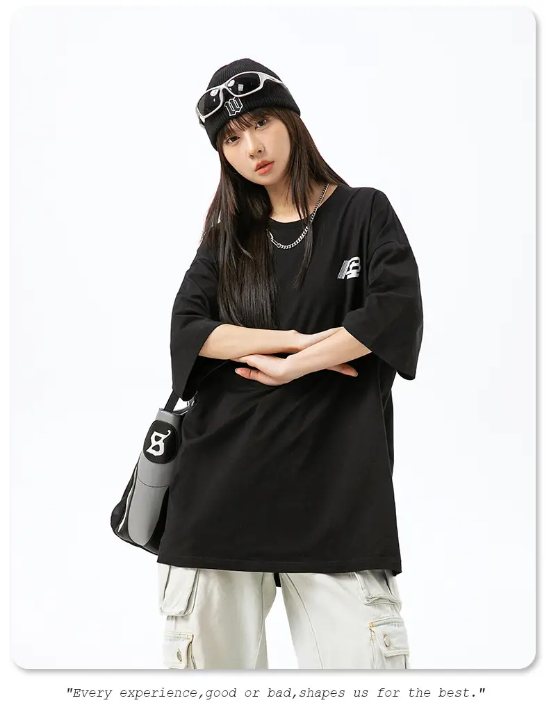 Adorned Whites Life Beauty Cotton T-Shirt Black Short Sleeve — feature 15