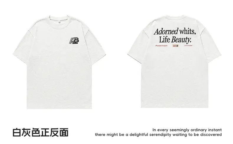 Adorned Whites Life Beauty Cotton T-Shirt Black Short Sleeve — feature 25