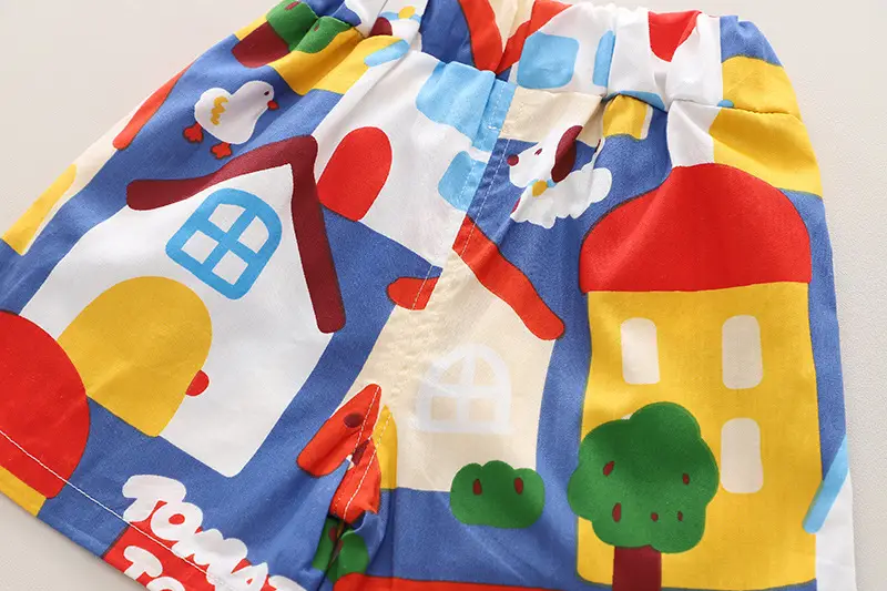 Children's Cotton Short Sleeve T-Shirt Suit Summer Boys — feature 13