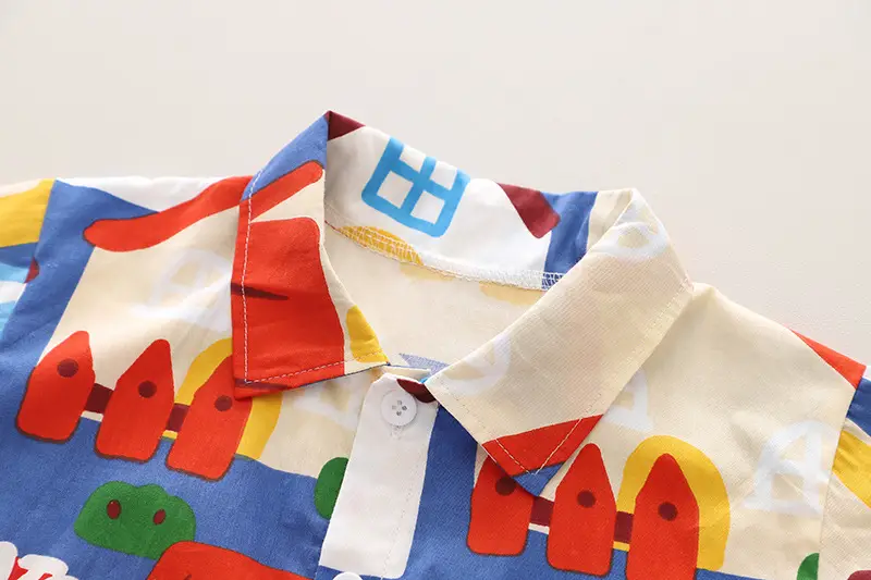 Children's Cotton Short Sleeve T-Shirt Suit Summer Boys — feature 4