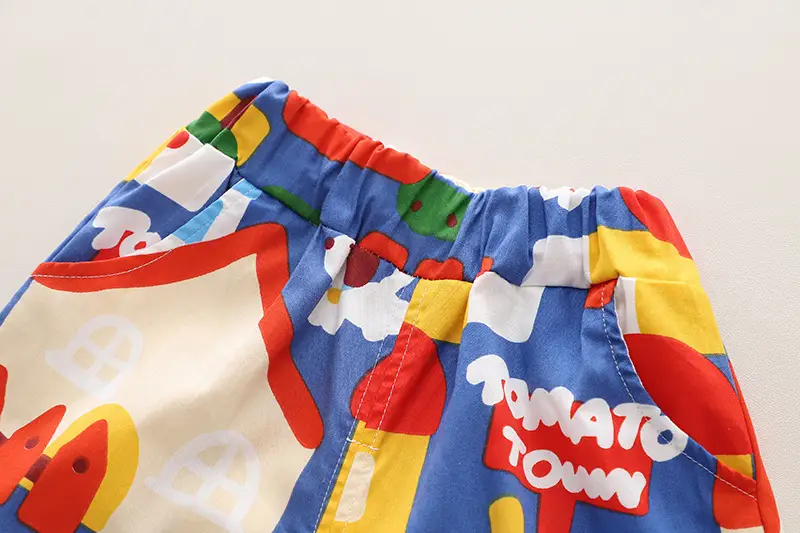 Children's Cotton Short Sleeve T-Shirt Suit Summer Boys — feature 9