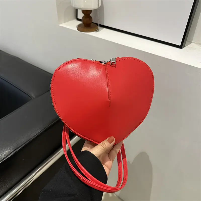 Pink Heart Shoulder Bag for Women Valentine's Day