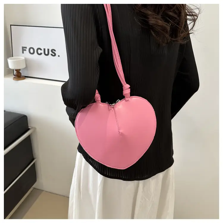 Pink Heart Shoulder Bag for Women Valentine's Day — feature 12