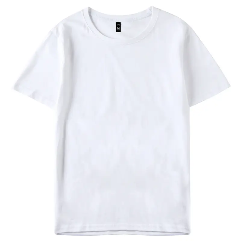 White Cotton Crewneck T-Shirt for Men Women 180g - Image 2