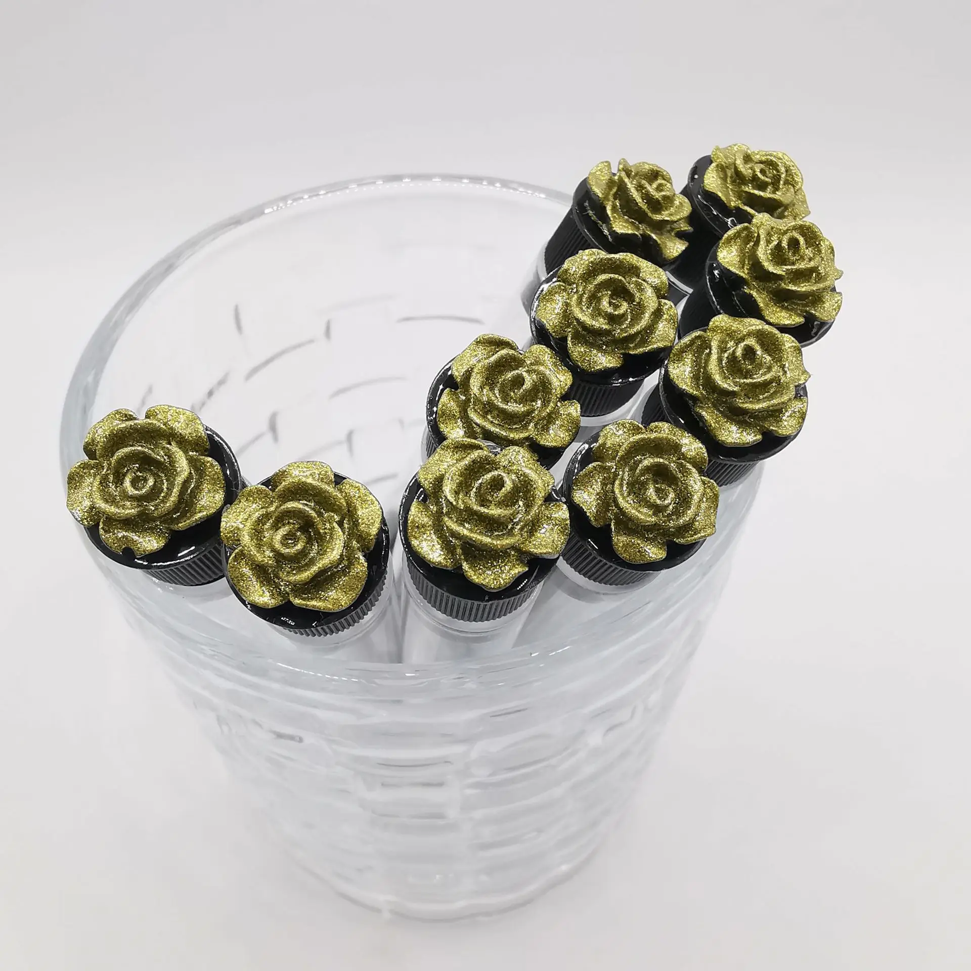 2024 Black Gold Rose Transparent Tube Eyelash Brush 4 Pack — feature 11