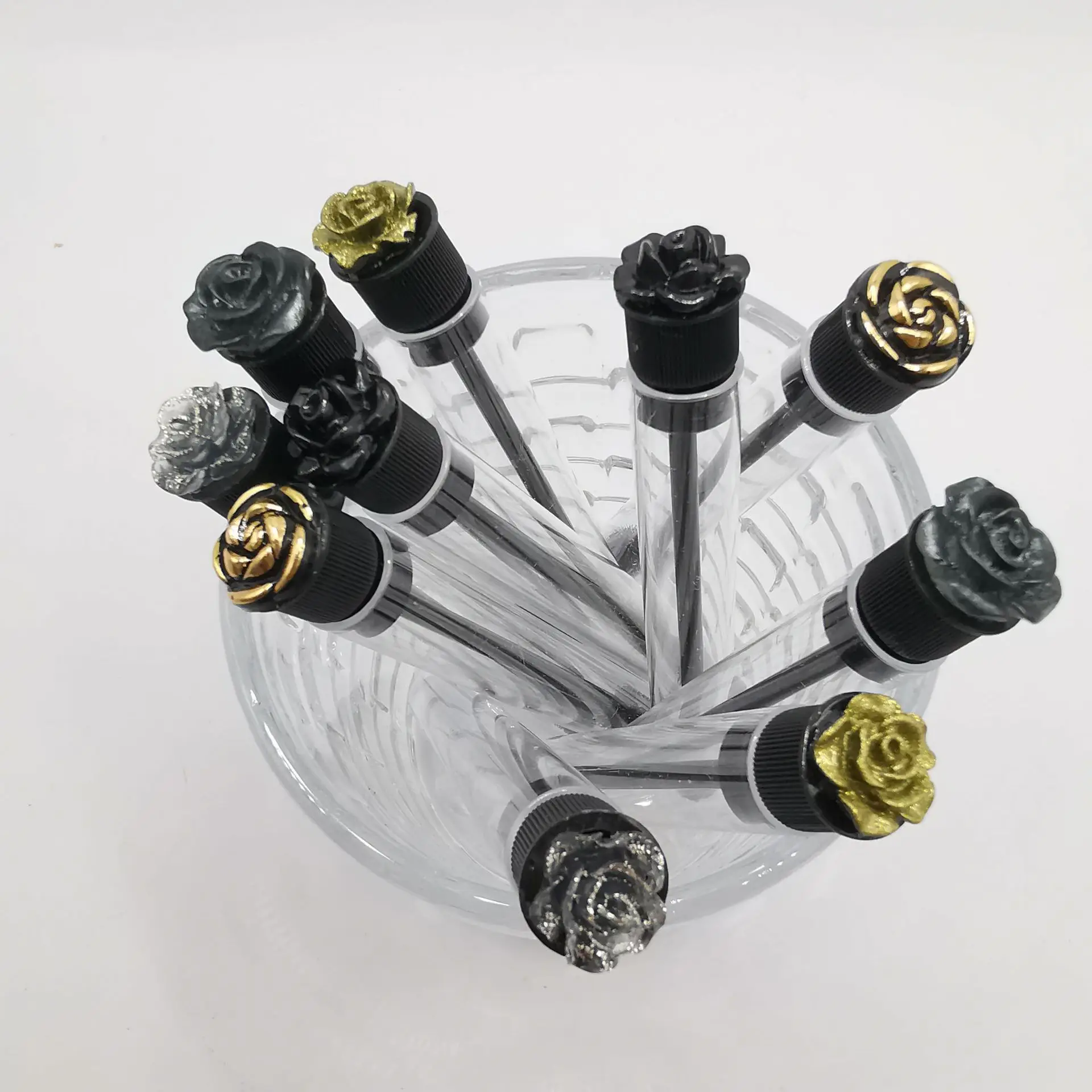 2024 Black Gold Rose Transparent Tube Eyelash Brush 4 Pack — feature 19