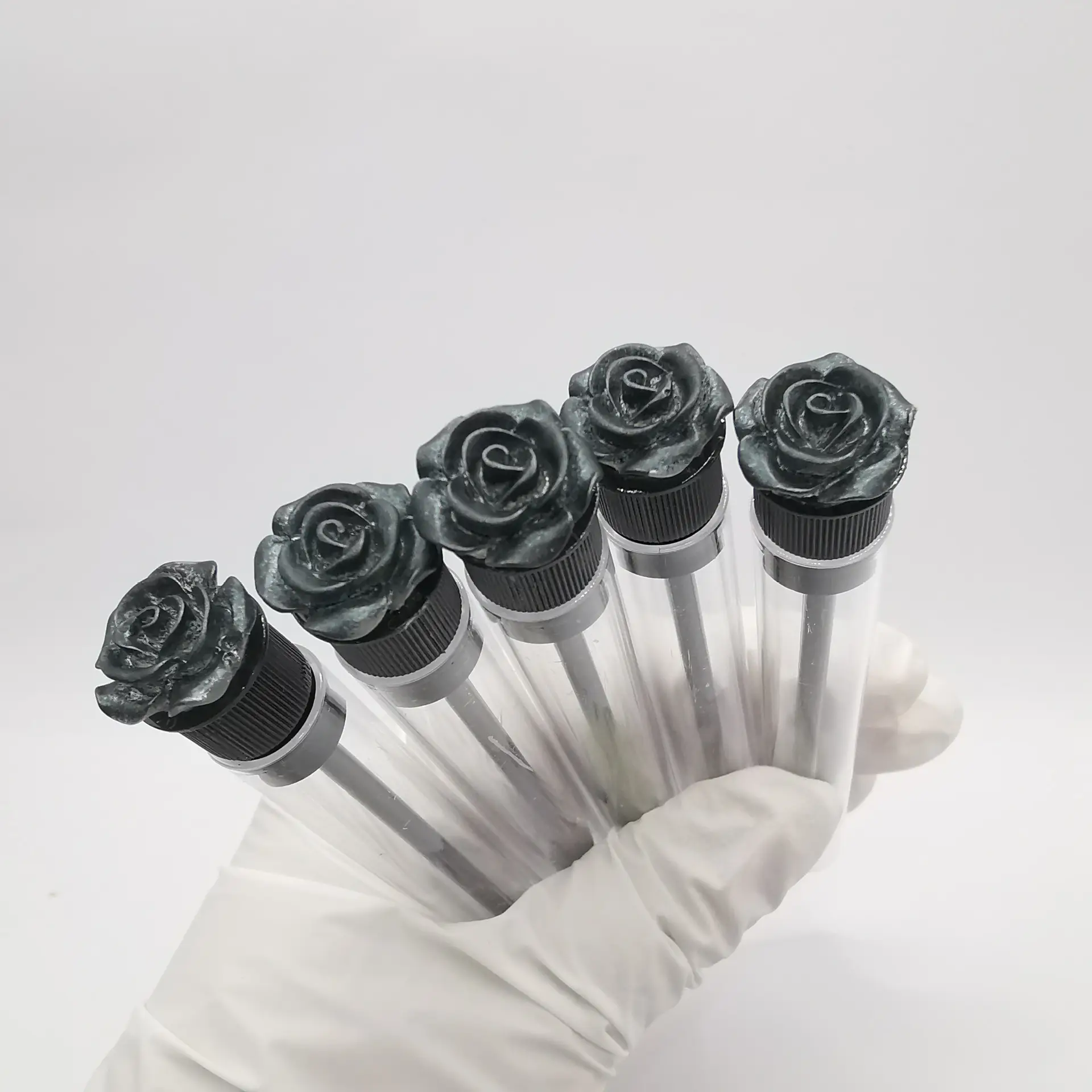 2024 Black Gold Rose Transparent Tube Eyelash Brush 4 Pack — feature 6