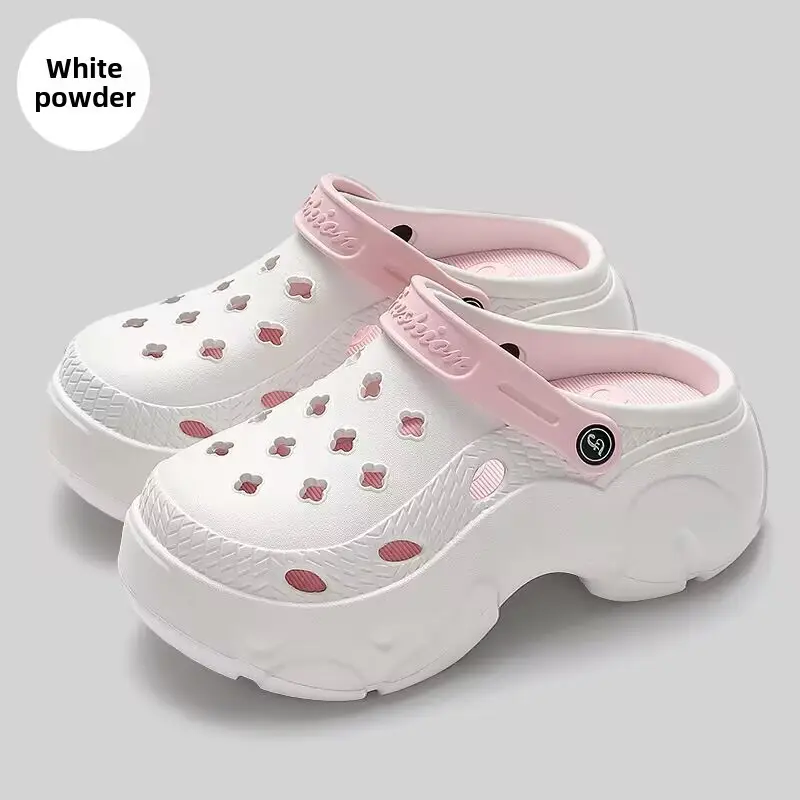 Lu Langsen New Summer Thick Sole Height Increase Couple Home Beach Hole Baotou Garden Shoes Outer Wear in stock Payment - Image 5