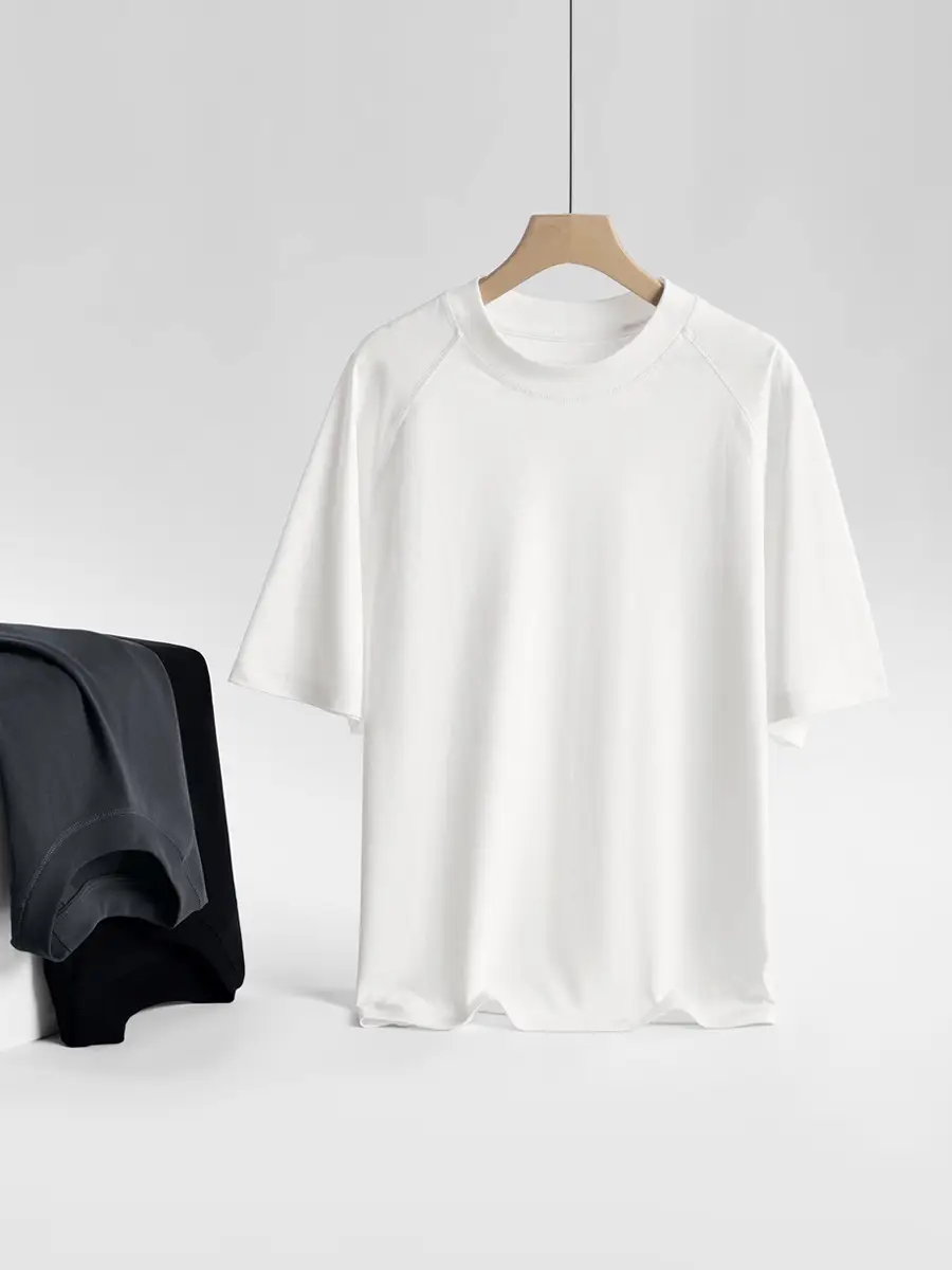 Men's 230g Ice Cotton T-Shirt Round Neck Summer - Image 8